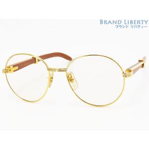 カルティエ メガネフレーム ナイロール Cartier（カルティエ） ブラック×クリアレッド メガネフレーム