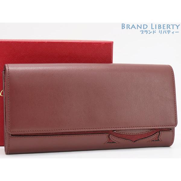 外超美品 カルティエ Cartier マストC インターナショナルウォレット 二つ折り長財布 ボルド...