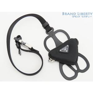 未使用 プラダ PRADA Re Nylon リナイロン ネックストラップ付き スマートフォンホルダー スマートフォン iPhone ケース ショルダーポーチ ブラック 1ZT054