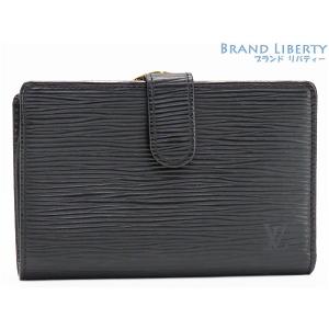 美品 ルイヴィトン エピ ポルトモネ ビエ ヴィエノワ 二つ折りがま口財布 コンパクト財布 ブラック ゴールド金具 M63642