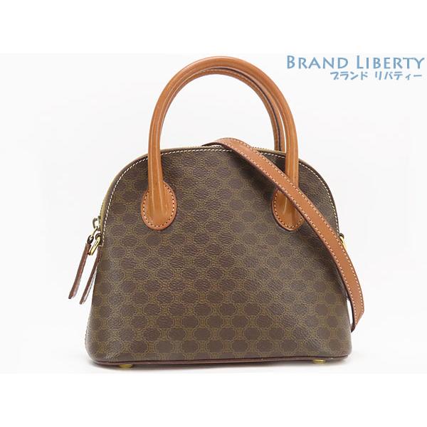 美品 セリーヌ CELINE ヴィンテージ マカダム 2WAY ミニ ハンドバッグ ショルダーバッグ...