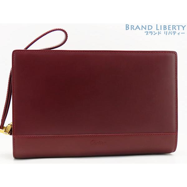 ほぼ新品 カルティエ Cartier マストライン セカンドバッグ ハンドバッグ クラッチバッグ ポ...