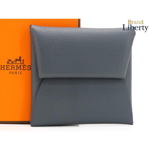 新古品 エルメス HERMES バスティア コインケース コインパース 小銭入れ グリミスティ グレ...