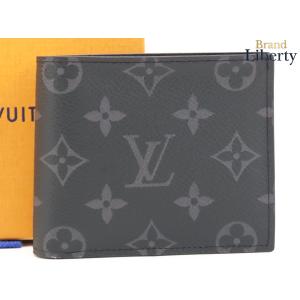 未使用 ルイヴィトン LOUIS VUITTON モノグラム エクリプス ポルトフォイユ マルコ NM 二つ折り財布 コンパクト財布 ブラック PVC レザー M62545