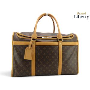 激レア美品 ルイヴィトン LOUIS VUITTON モノグラム サックシャン50 ドッグキャリー ペット用キャリーバッグ ダークブラウン PVC レザー M42021