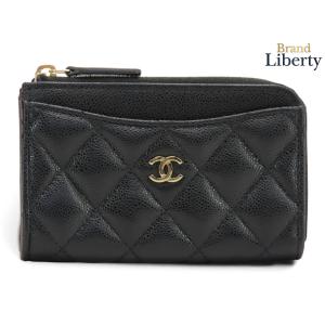 新古品 シャネル CHANEL マトラッセ ココマーク キャビアスキン タイムレスクラシック フラグメントケース カードケース パスケース コインケース コインパース