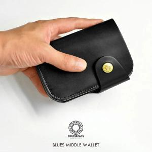 財布 短財布 ミドルウォレット 二つ折り クロスロード CROSS ROADS コンパクト 栃木レザー 本革 本皮 牛革 牛皮 日本製 国産 送料無料 5色展開
