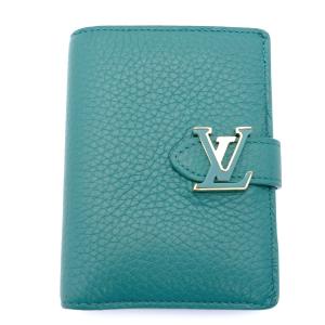 ルイヴィトン LOUIS VUITTON ヴェルティカル ウォレット 財布 グリーン 緑 レザー 7-5-374