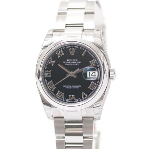 ロレックス ROLEX SS 116200 デイトジャスト ブラック 黒 ローマ ランダム ルーレット メンズ 腕時計 プレゼントに最適 未使用品｜brandmax