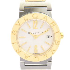 ブルガリ 時計 レディース ブルガリブルガリ 電池式 ホワイト文字盤 SS×YG イエローゴールド BVLGARI BB26SG 中古｜brandmax