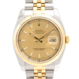 ロレックス 時計 メンズ デイトジャスト 自動巻 F番 ゴールド文字盤 SS×YG ROLEX 11...