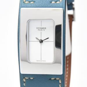 HERMES エルメス ナンタケット NA1.250 □ クオーツ アイボリー文字盤  