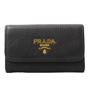 プラダ 小物 メンズ レディース 6連キーケース カーフ ブラック PRADA 1PG004 中古｜brandmax