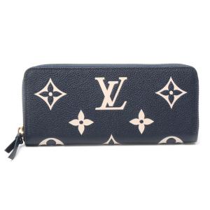 ルイヴィトン 財布 レディース モノグラムアンプラント ポルトフォイユクレマンス ネイビー Louis Vuitton 未使用品｜brandmax