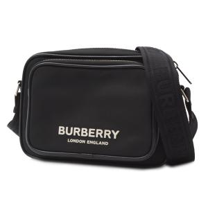 バーバリー バッグ レディース メンズ ナイロン ショルダーバッグ レザー ブラック BURBERRY 8049094 中古｜brandmax