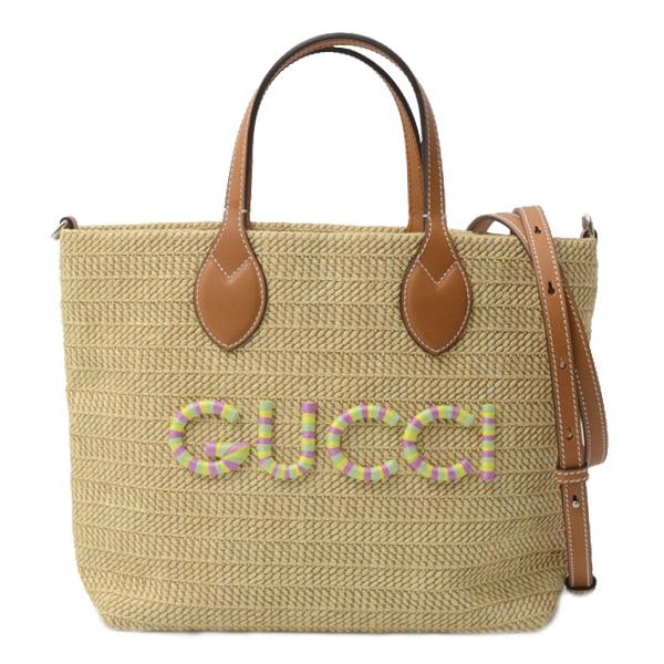 グッチ バッグ レディース パッチ スモール トートバッグ ショルダーバッグ ブラウン GUCCI ...