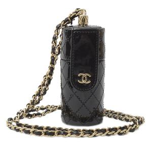 シャネル ブランド小物 レディース チェーンショルダー リップケース パテントレザー ブラック CHANEL AP1572 中古｜brandmax