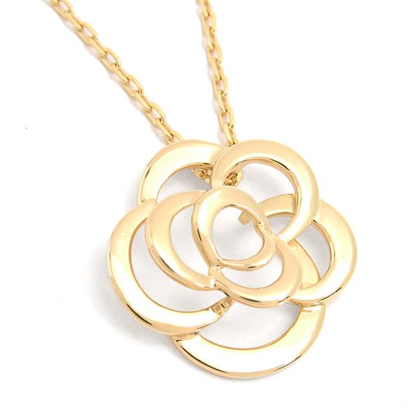 シャネル ネックレス レディース カメリア ペンダント イエローゴールド フラワー 花 CHANEL...