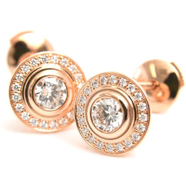 カルティエ ピアス レディース ダムール ダイヤモンド ピアス ピンクゴールド Cartier 75...
