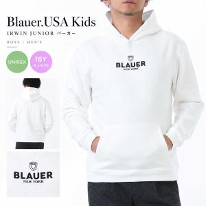激安超お得☆全品500円OFFクーポン☆2/28まで☆Blauer.USA Kids ブラウアー キッズ 25WBLKF08478 007395 127 IRWIN JUNIOR パーカー 大人もOK ユニセックス