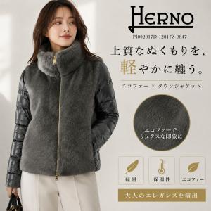 HERNO（ヘルノ） A-Shape Fur Down Jacket ダウンジャケット Aシェイプ