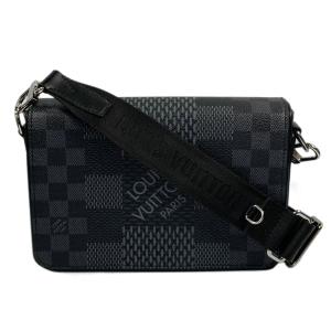 LOUIS VUITTON ルイ・ヴィトン メッセンジャーバッグ ステュディオ・メッセンジャー ブラック系 PVCコーティングキャンバス 中古｜brandoff