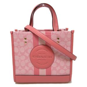 COACH コーチ 2wayショルダーバッグ 2wayショルダー　バック ピンク系 キャンバス 中古 レディース｜brandoff