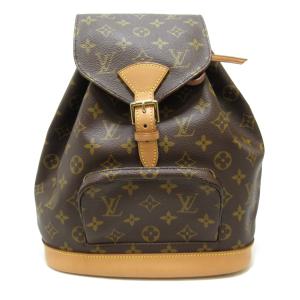 LOUIS VUITTON ルイ・ヴィトン リュックサック バックパック モンスリMMリュックサック ブラウン系 PVCコーティングキャンバス 中古 ユニセックス｜brandoff