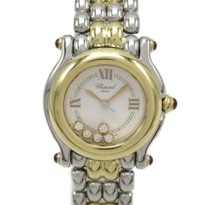 Chopard ショパール 腕時計 ハッピースポーツ 腕時計 ホワイト系 K18（イエローゴールド） 中古 レディース｜brandoff