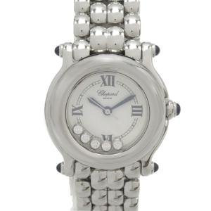 Chopard ショパール 腕時計 ハッピースポーツ 腕時計 ホワイト系 ステンレススチール 中古 レディース｜brandoff