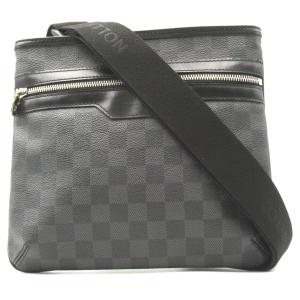 LOUIS VUITTON ルイ・ヴィトン メッセンジャーバッグ トマス ブラック系 PVCコーティングキャンバス 中古 メンズ｜brandoff