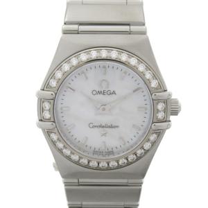 OMEGA オメガ 腕時計 コンステレーション ダイヤベゼル 腕時計 ホワイト系 ステンレススチール 中古 レディース｜brandoff