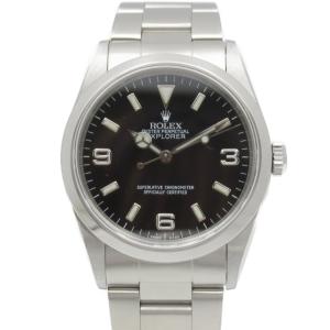 ROLEX ロレックス 腕時計 エクスプローラー1 腕時計 ブラック系 ステンレススチール 中古 メンズ｜brandoff