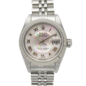ROLEX ロレックス 腕時計 デイトジャスト 腕時計 ピンク系 K18WG（ホワイトゴールド） 中古 レディース｜brandoff