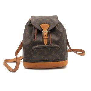 LOUIS VUITTON ルイ・ヴィトン リュックサック バックパック モンスリMM ブラウン系 PVCコーティングキャンバス 中古 レディース｜brandoff