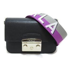 Furla フルラ ショルダーバッグ メトロポリス ミニ ショルダーバッグ ブラック系 レザー レディース｜brandoff