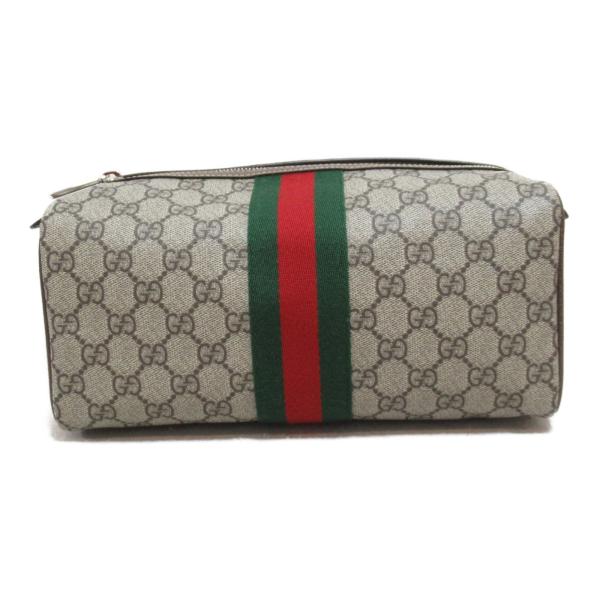 グッチ ウェブ ストライプコスメティックケース ブランドオフ GUCCI キャンバス ハンドバッグ ...