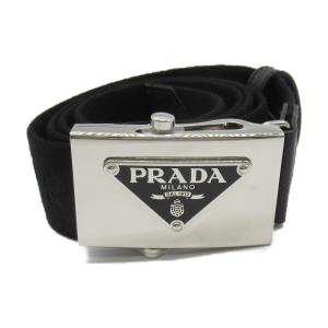 プラダ ベルト ブランドオフ PRADA キャンバス ベルト レザー メンズ｜brandoff