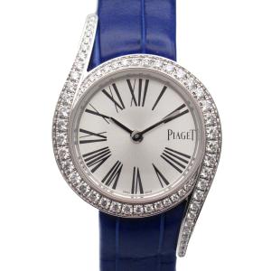 ピアジェ ライムライト ガラ ブランドオフ PIAGET K18WG（ホワイトゴールド） 腕時計 WG/革 中古 レディース｜brandoff