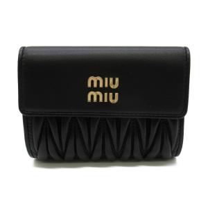 ミュウ ミュウ 三つ折り財布 ブランドオフ Miu Miu レザー 三つ折り財布 レザー レディース｜