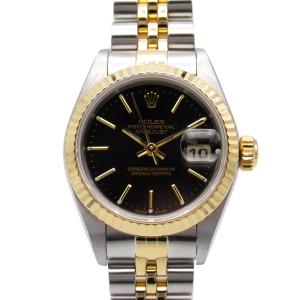 ロレックス デイトジャスト P番 ブランドオフ ROLEX K18（イエローゴールド） 腕時計 K18/SS 中古 レディース｜brandoff