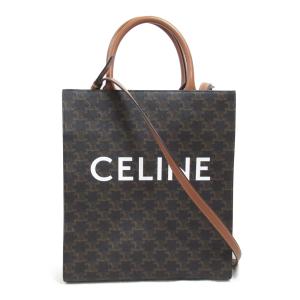 セリーヌ バーティカルカバ トートバッグ ブランドオフ CELINE レザー トートバッグ コーティングキャンバス/レザー 中古 レディース｜brandoff