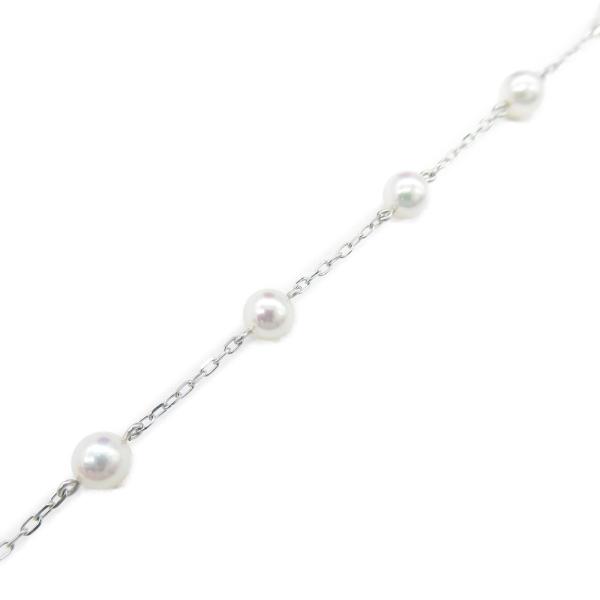 ミキモト パール 5mm ステーションブレス ブランドオフ MIKIMOTO K18WG（ホワイトゴ...