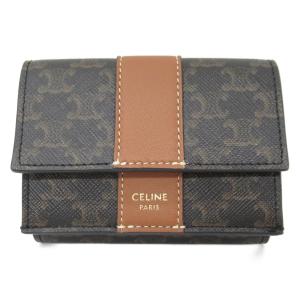 セリーヌ Wホック財布 ブランドオフ CELINE キャンバス Wホック長財布 コーティングキャンバス 中古 レディース｜brandoff