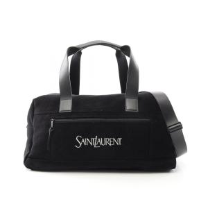 サンローランパリ ヌックス ダッフルバッグ ブランドオフ SAINT LAURENT PARIS レザー ボストンバッグ コットン