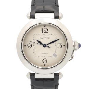 爆買 カルティエ パシャ ドゥ カルティエ ブランドオフ CARTIER ステンレススチール 腕時計 SS/クロコ革 中古 メンズ