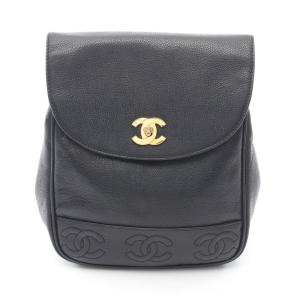 シャネル トリプルココマーク ブランドオフ CHANEL キャビアスキン(グレインドカーフ) リュックサック バックパ