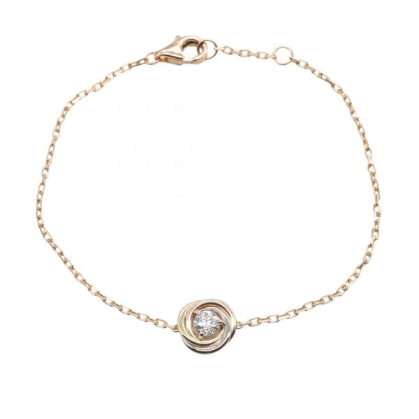 カルティエ トリニティ ブレスレット 1PD ブランドオフ CARTIER K18（イエローゴールド...