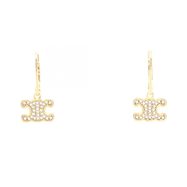 セリーヌ トリオンフ ブランドオフ CELINE GP（ゴールドメッキ） ピアス ブラス/クリスタル...