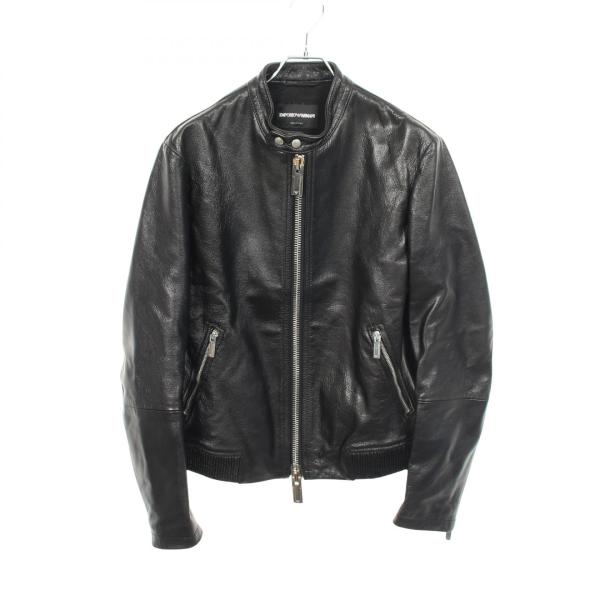 エンポリオ・アルマーニ ブランドオフ Emporio Armani レザー ライダースジャケット 中...